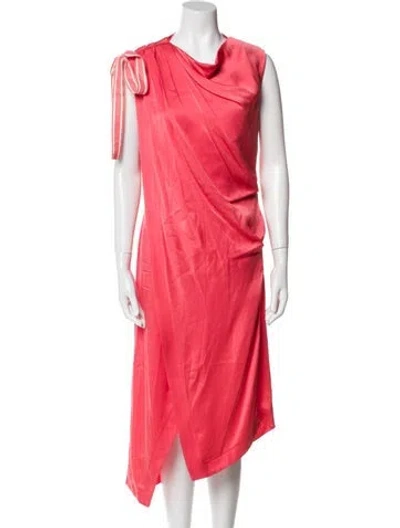 Pre-owned Monse Cowl Neck Long Dress In Pink