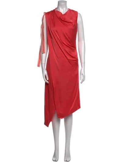 Pre-owned Monse Cowl Neck Long Dress W/ Tags In Pink