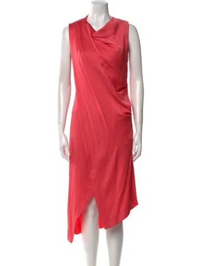 Pre-owned Monse Cowl Neck Midi Length Dress In Pink