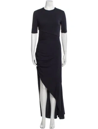 Pre-owned Monse Crew Neck Long Dress In Blue