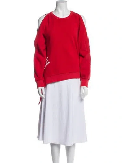 Pre-owned Monse Crew Neck Long Sleeve Sweatshirt In Red