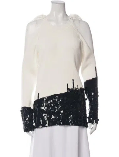 Pre-owned Monse Crew Neck Long Sleeve Top In Neutrals