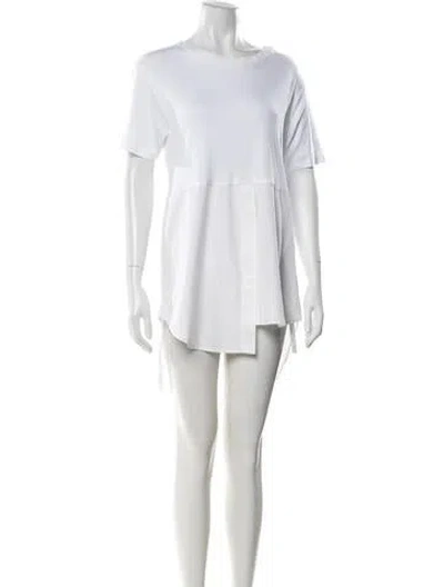 Pre-owned Monse Crew Neck Midi Length Dress In White