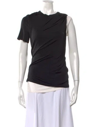 Pre-owned Monse Crew Neck Short Sleeve Top In Black