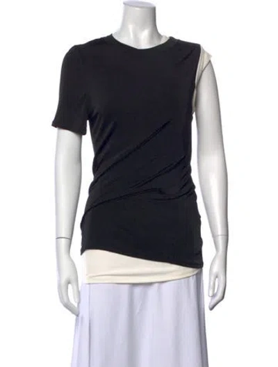 Pre-owned Monse Crew Neck Short Sleeve Top In Black
