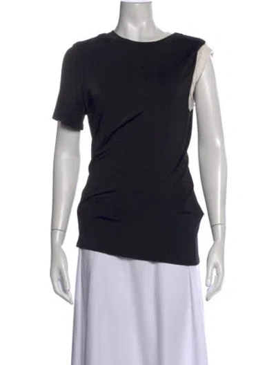Pre-owned Monse Crew Neck Short Sleeve Top In Black