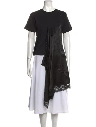 Pre-owned Monse Crew Neck Short Sleeve Top In Black