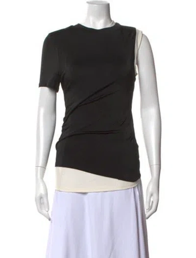 Pre-owned Monse Crew Neck Short Sleeve Top In Black
