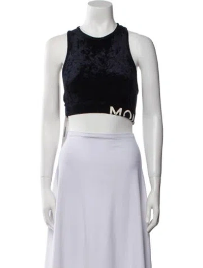 Pre-owned Monse Crew Neck Sleeveless Crop Top In Blue