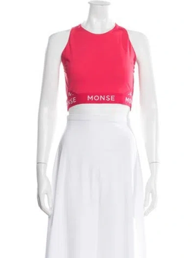 Pre-owned Monse Crew Neck Sleeveless Crop Top In Pink