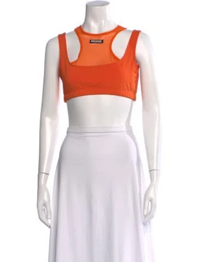 Pre-owned Monse Crew Neck Sleeveless Sports Bra In Red