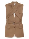 Monse Criss Cross Belted Wool Jacket