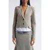 Monse Crop Back Cascade Jacket In Gray