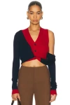 Monse Layered-effect Ribbed-knit Cardigan In Multi