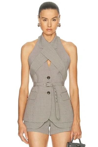 Monse Cross Lapel Vest Jacket In Multi