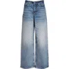 Monse Crystal Embelished Wide Leg Jeans In Blue