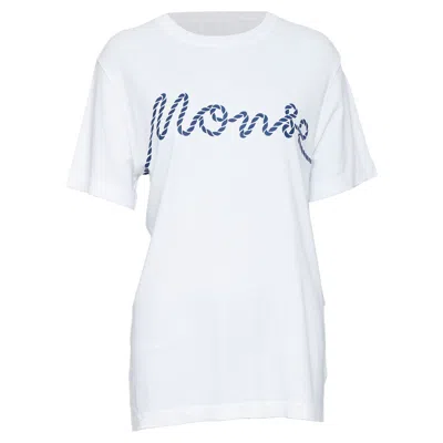 Monse Cursive Rope Logo Print Tshirt In White