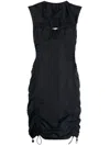 Monse Cut-out Drawstring-detail Mini Dress In Black