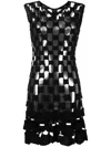 Monse Cut-out Knit Mini Dress In Black
