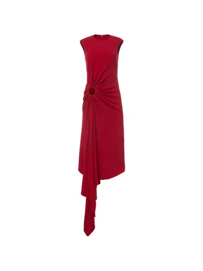 Monse Cut-out Sleeveless Midi Dress In Red