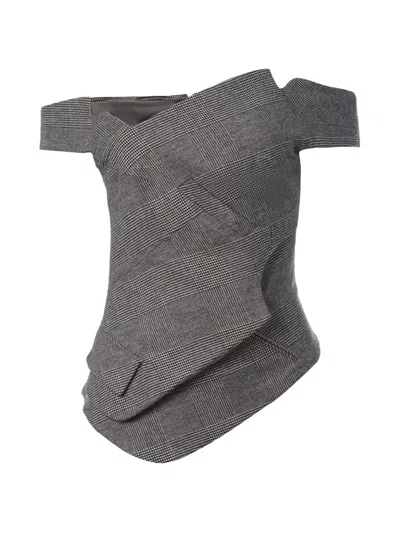 Monse Deconstructed Asymmetric Top In Gray
