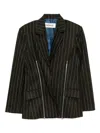 Monse Deconstructed Lapel Blazer In Brown
