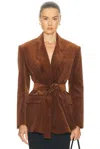 Monse Deconstructed Lapel Tailored Jacket In Brown
