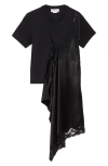 Monse Deconstructed Lingerie T-shirt In Black