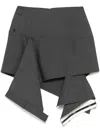 Monse Deconstructed Mini Skirt In Grey