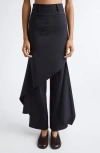 Monse Deconstructed Stretch Virgin Wool Skirt Pants In Black