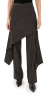 Monse Deconstructed Tailored Skirt Trousers Brown In Brown