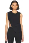Monse Deconstructed Tailored Top In Black