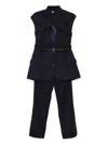 Monse Deconstructed Tailored Trousers In Blue