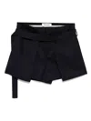 Monse Deconstructed Wrap Tailored Shorts In Blue