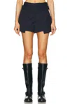 Monse Deconstructed Wrap Tailored Trouser Short In Navy