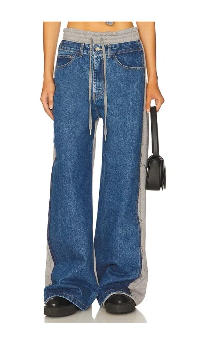 Monse Denim Combo Sweatpants