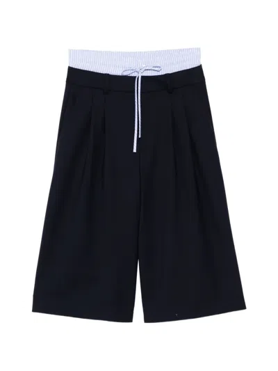 Monse Double Waistband Combo Trousers In Blue