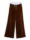 Monse Double Waistband Corduroy Trousers In Brown