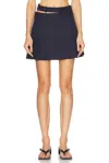 Monse Double Waistband Pleated Mini Skirt
