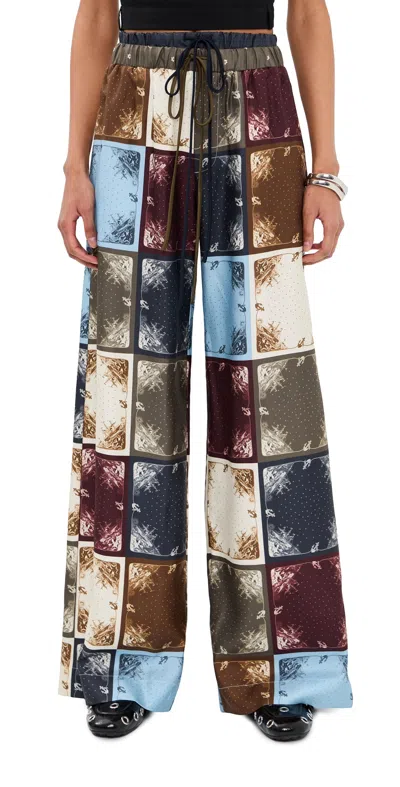 Monse Double Waistband Pull On Sweatpants Brown Multi