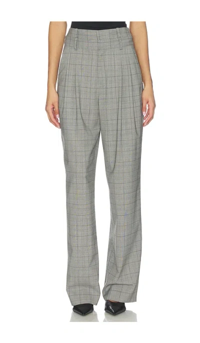 Monse Double Waistband Tailored Wide Leg Pant In Gray