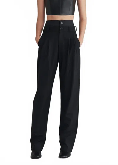 Monse Double Waistband Trouser In Black