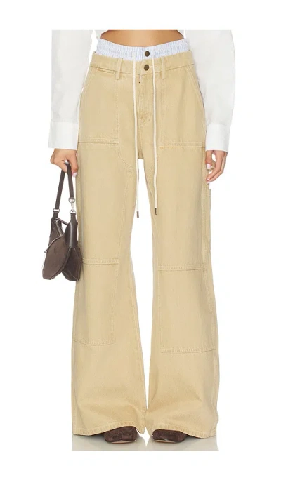 Monse Double Waistband Wide Leg Pant In Neutral