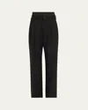 Monse Double Waistband Wool Trousers In Black