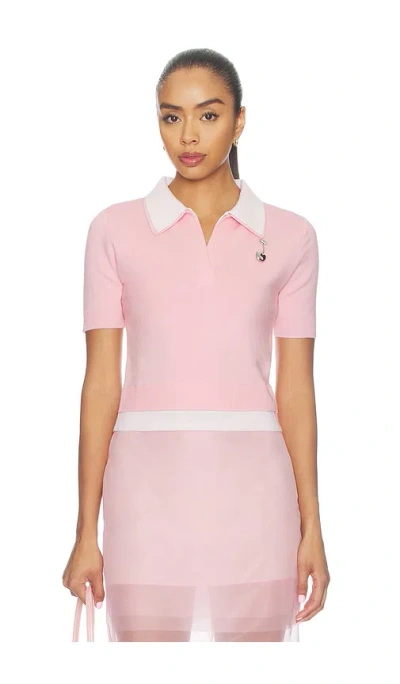 Monse Doubled Half Front Placket Knit Tee