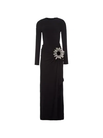 Monse Draped Cutout Maxi Dress In Black