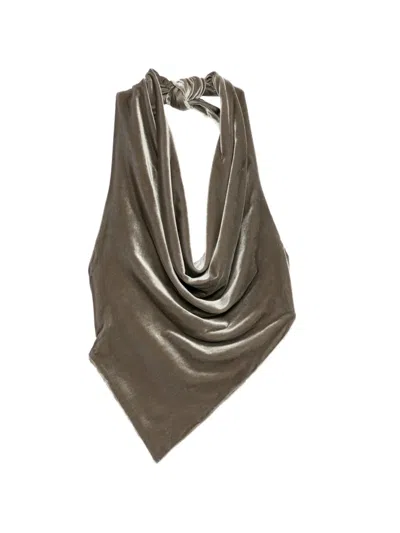 Monse Draped Halter Top In Brown