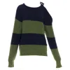 Monse Embellished Cutout Fine Merino Wool Sweater In Green