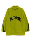 Monse Half Zip Oversize Sweatshirt In Green