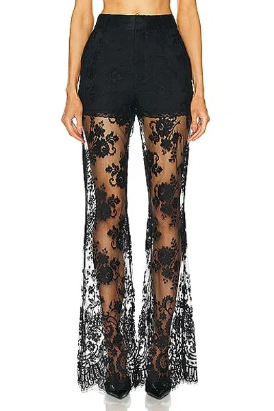 Monse Floral Lace Pant In Black